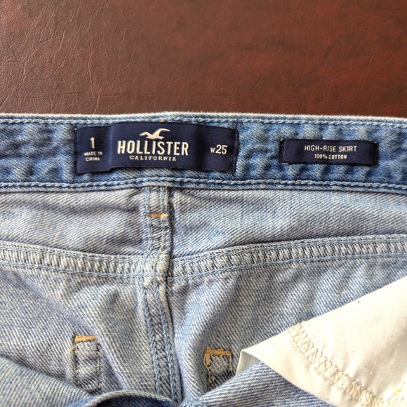 Hollister‎ High-Rise Denim Skirt Size 1 (W25) Medium Wash - Picture 5 of 8